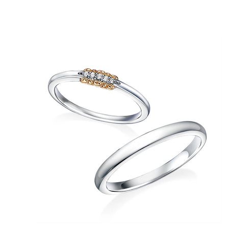 結婚指輪(ダイヤモンド) ラブリィ・ハート ~愛らしく添えたハートたち~ DM-151/Ladies